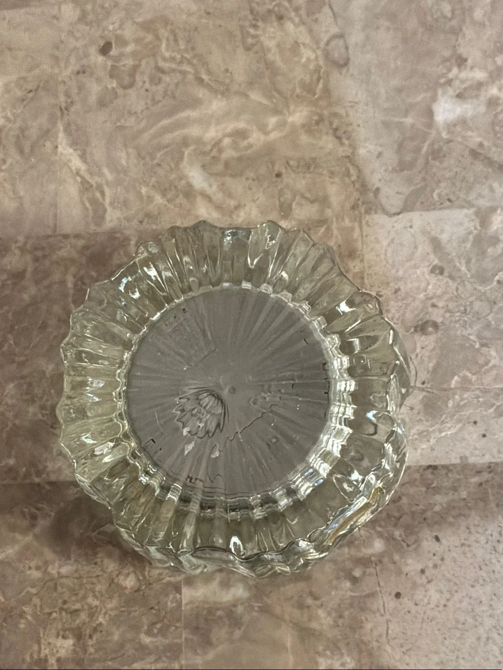 Clear Crystal Floral Mantel Clock - Clear
